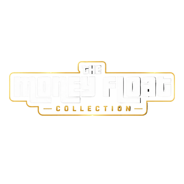 Logo of 'The Money Float Collection' , seller of the GTA Cash Lamp in India with a black background.